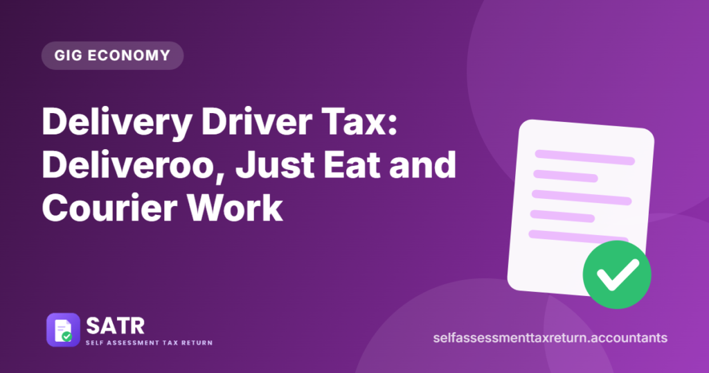 Delivery Driver Tax: Deliveroo, Just Eat and Courier Work