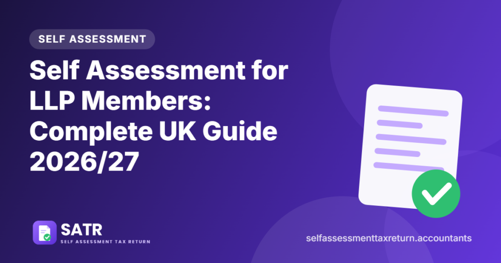 Self Assessment for LLP Members: Complete UK Guide 2026/27