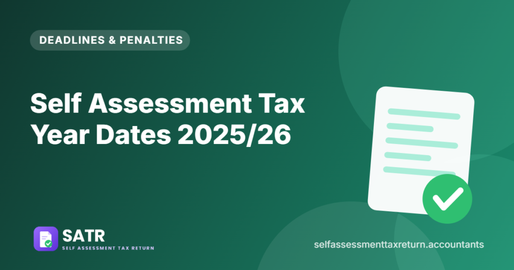 Self Assessment Tax Year Dates 2025/26